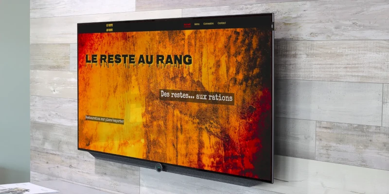 Page d'accueil du site Le Reste Au Rang, restaurant